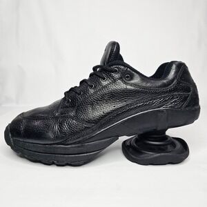 Z-Coil Walking Shoes Men 11 Black Freedom Orthopedic Spring Heel Leather Sneaker